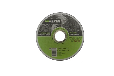 Круг отрезной металл Debever 115х1,0х22 25 шт